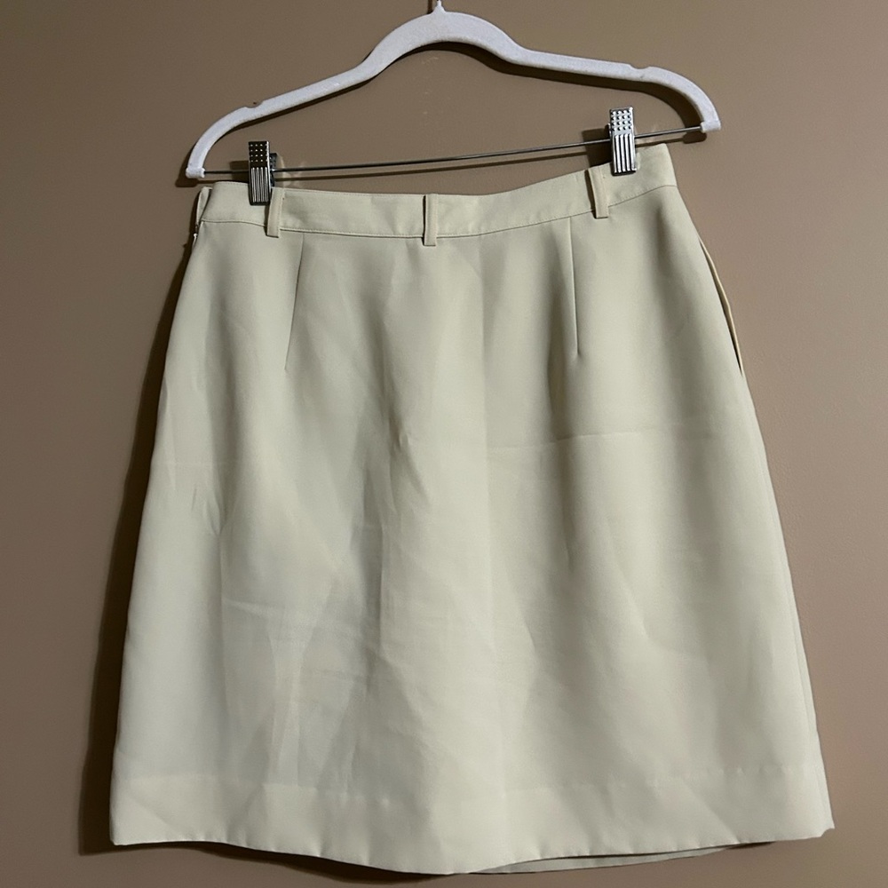 Astra Classic Golf Microfiber Cream A-Line Skirt with built in shorts